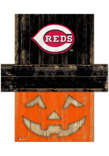 Cincinnati Reds Pumpkin Head Sign