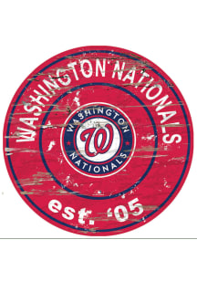 Washington Nationals Established Date Circle 24 Inch Sign