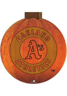 Oakland Athletics Halloween Pumpkin Sign