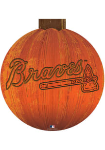 Atlanta Braves Halloween Pumpkin Sign
