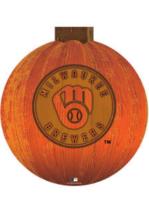 Milwaukee Brewers Halloween Pumpkin Sign