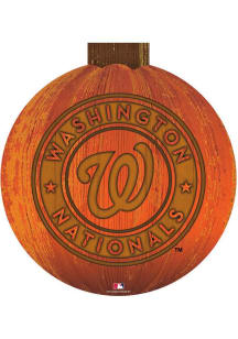 Washington Nationals Halloween Pumpkin Sign