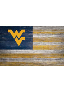 West Virginia Mountaineers Distressed Flag 11x19 Sign