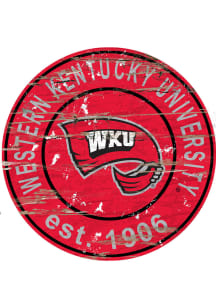 Western Kentucky Hilltoppers Established Date Circle 24 Inch Sign
