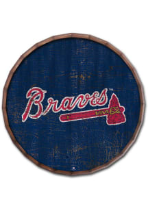 Atlanta Braves Cracked Color 24 Inch Barrel Top Sign