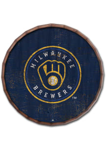 Milwaukee Brewers Cracked Color 24 Inch Barrel Top Sign