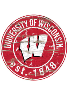 Wisconsin Badgers Established Date Circle 24 Inch Sign