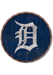 Detroit Tigers Cracked Color 24 Inch Barrel Top Sign