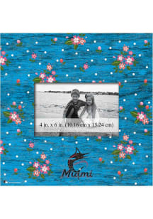 Miami Marlins Floral Picture Frame