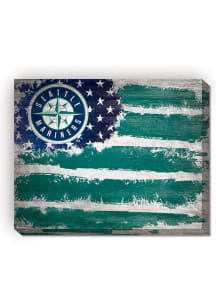 Seattle Mariners Flag 16x20 Wall Art