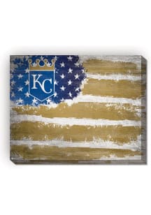 Kansas City Royals Flag 16x20 Wall Art