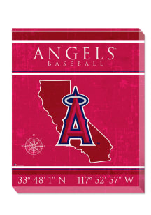 Los Angeles Angels Coordinates 16x20 Wall Art