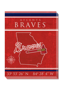 Atlanta Braves Coordinates 16x20 Wall Art