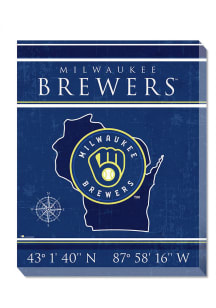 Milwaukee Brewers Coordinates 16x20 Wall Art