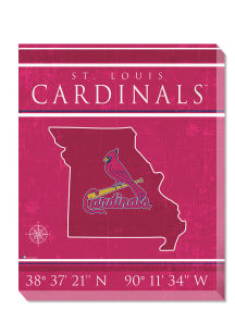 St Louis Cardinals Coordinates 16x20 Wall Art