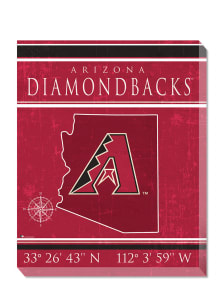Arizona Diamondbacks Coordinates 16x20 Wall Art