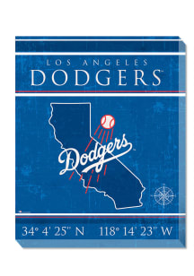 Los Angeles Dodgers Coordinates 16x20 Wall Art