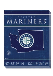 Seattle Mariners Coordinates 16x20 Wall Art