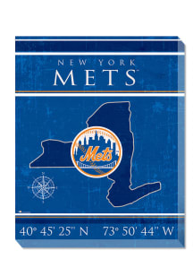 New York Mets Coordinates 16x20 Wall Art