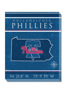 Philadelphia Phillies Coordinates 16x20 Wall Art