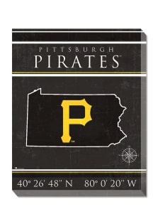 Pittsburgh Pirates Coordinates 16x20 Wall Art