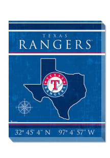Texas Rangers Coordinates 16x20 Wall Art