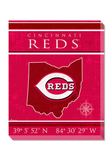 Cincinnati Reds Coordinates 16x20 Wall Art