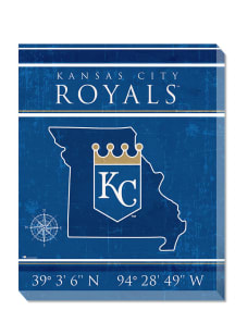 Kansas City Royals Coordinates 16x20 Wall Art