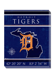 Detroit Tigers Coordinates 16x20 Wall Art