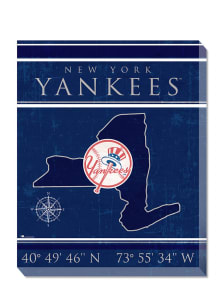 New York Yankees Coordinates 16x20 Wall Art