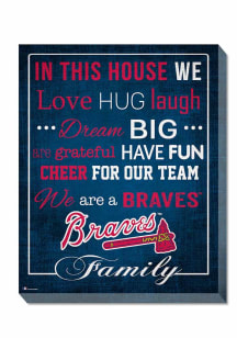 Atlanta Braves In This House 16x20 Wall Art