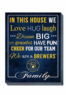 Milwaukee Brewers In This House 16x20 Wall Art