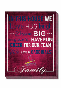 St Louis Cardinals In This House 16x20 Wall Art