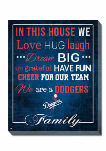 Los Angeles Dodgers In This House 16x20 Wall Art