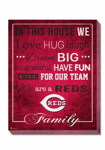 Cincinnati Reds In This House 16x20 Wall Art
