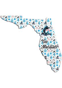 Miami Marlins Floral State Sign