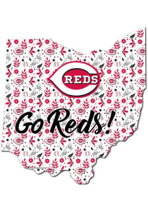 Cincinnati Reds Floral State Sign