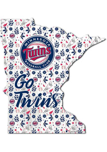Minnesota Twins Floral State Sign