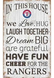 Texas Rangers In This House 11x19 Sign