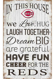 Cincinnati Reds In This House 11x19 Sign