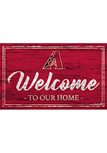 Arizona Diamondbacks Team Welcome 11x19 Sign - Red