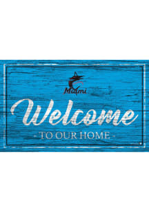 Miami Marlins Welcome to our Home 6x12 Sign
