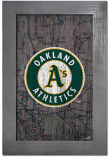 Oakland Athletics City Map Sign