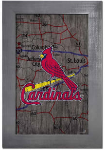 St Louis Cardinals City Map Sign