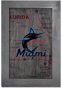 Miami Marlins City Map Sign