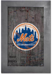 New York Mets City Map Sign