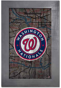 Washington Nationals City Map Sign