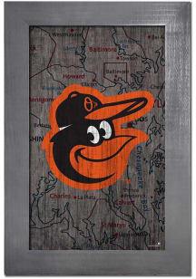 Baltimore Orioles City Map Sign