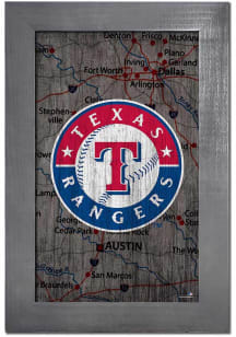 Texas Rangers City Map Sign