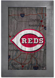 Cincinnati Reds City Map Sign